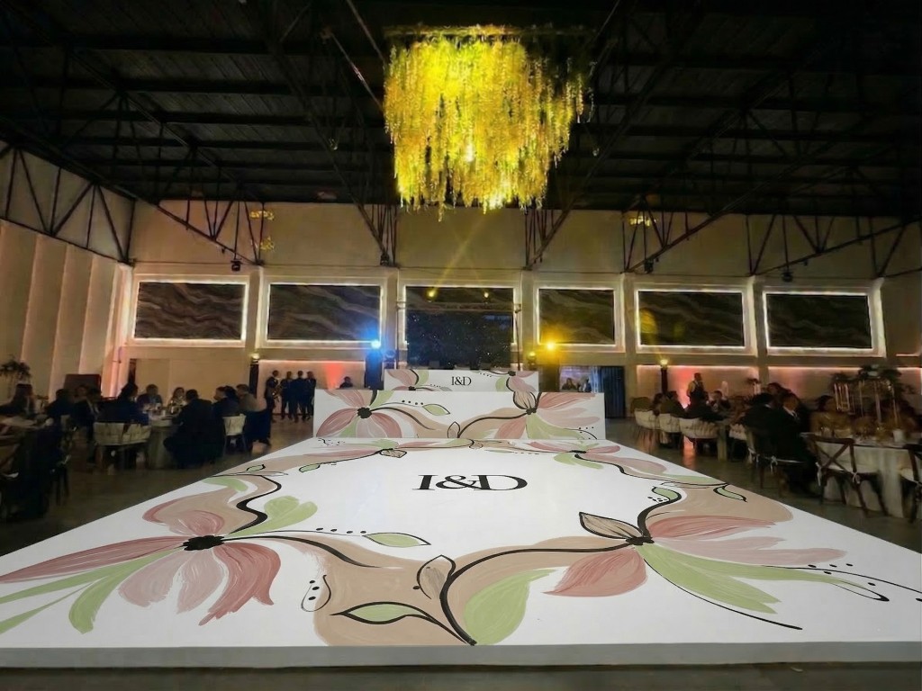 Setup del booth después de aplicar el diseño